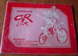 1996 Honda CR80R Motorcycle Owner's Manual