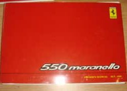 1999 Ferrari 550 Maranello Owner's Manual