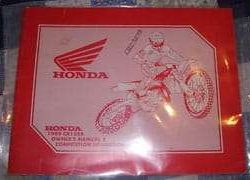 1999 Honda CR125R Motorcycle Owner's Manual