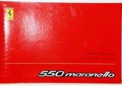 2000 Ferrari 550 Maranello Owner's Manual