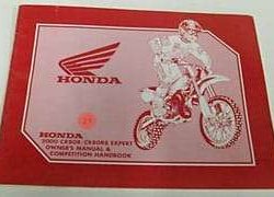 2000 Honda CR80R & CR80RB Motorcycle Owner's Manual
