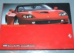 2001 Ferrari 550 Barchetta Owner's Manual