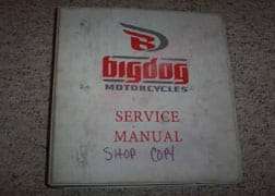 2003 Big Dog Motorcycle Husky Models Service Manual Binder