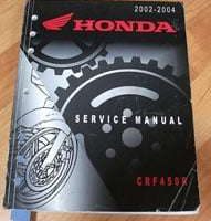 2002 Honda CRF450R Motorcycle Service Manual
