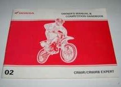 2002 Honda CR80R & CR80RB Motorcycle Owner's Manual