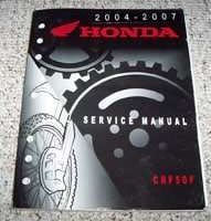 2006 Honda CRF50F Service Manual