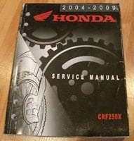 2009 Honda CRF250X Motorcycle Service Manual