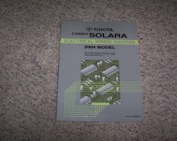 2004 Toyota Camry Solara Electrical Wiring Diagram Manual