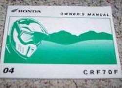 2004 Honda CRF70F Owner's Manual