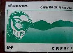 2004 Honda CRF80F Motorcycle Owner's Manual