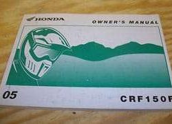 2005 Honda CRF150F Motorcycle Owner's Manual