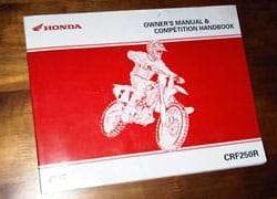 2005 Honda CRF250R Motorcycle Owner's Manual