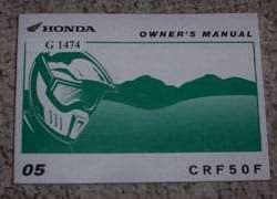 2005 Honda CRF50F Motorcycle Owner's Manual