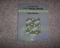 2006 Toyota Camry Solara Electrical Wiring Diagram Manual