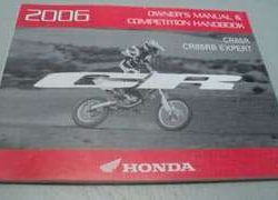 2006 Honda CR85R & CR85RB Motorcycle Owner's Manual