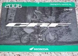 2006 Honda CRF50F Owner's Manual