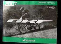 2007 Honda CRF150F Motorcycle Owner's Manual