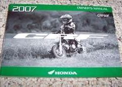 2007 Honda CRF50F Owner's Manual