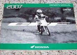 2007 Honda CRF70F Owner's Manual