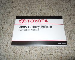 2008 Toyota Camry Solara Navigation System Owner's Manual