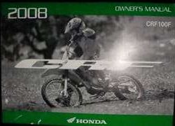 2008 Honda CRF100F Motorcycle Owner's Manual