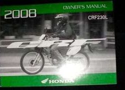 2008 Honda CRF230L Motorcycle Owner's Manual