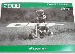 2008 Honda CRF50F Motorcycle Owner's Manual