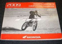 2009 Honda CRF450X Motorcycle Owner's Manual