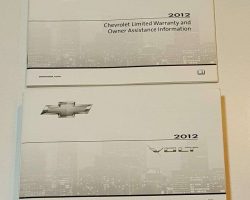 2012 Chevrolet Volt Owner's Manual Set