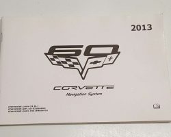 2013 Chevrolet Corvette Navigation System Manual