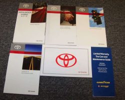 2013 Toyota Highlander Hybrid Owner's Manual Set