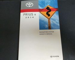 2014 Toyota Prius V Navigation System Owner's Manual