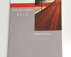 2015 Toyota Avalon Hybrid Owner's Manual