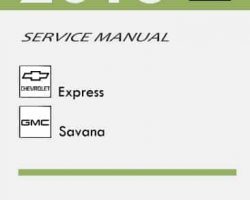 2015 GMC Savana Service Manual