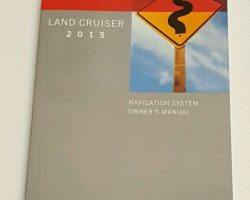 2015 Toyota Land Cruiser Navigation System Owner's Manual