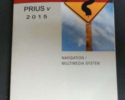 2015 Toyota Prius V Navigation System Owner's Manual