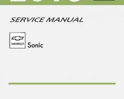 2015 Chevrolet Sonic Service Manual