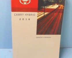 2016 Toyota Camry Hybrid Owner's Manual