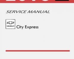 2016 Chevrolet City Express Service Manual