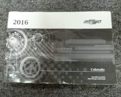 2016 Chevrolet Colorado Owner Operator User Guide Manual