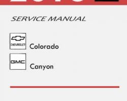 2016 GMC Canyon Service Manual