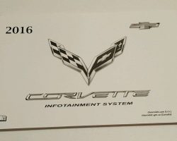 2016 Chevrolet Corvette Infotainment System Manual