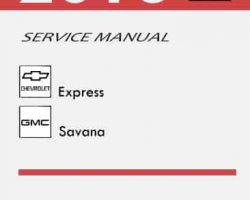 2016 GMC Savana Service Manual