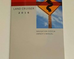 2016 Toyota Land Cruiser Navigation System Owner's Manual