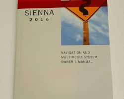 2016 Toyota Sienna Navigation System Owner's Manual