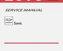 2016 Chevrolet Sonic Service Manual