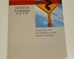 2016 Toyota Tundra Navigation System Owner's Manual