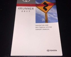 2017 Toyota 4Runner Navigation System Owner's Manual