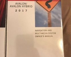 2017 Toyota Avalon & Avalon Hybrid Navigation System Owner's Manual