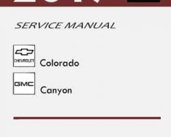 2017 Chevrolet Colorado Service Manual